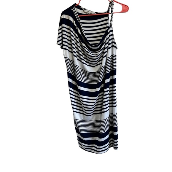 Trina Turk Dresses & Skirts - Trina Turk Blue and White One‎ Shoulder Sundress medium